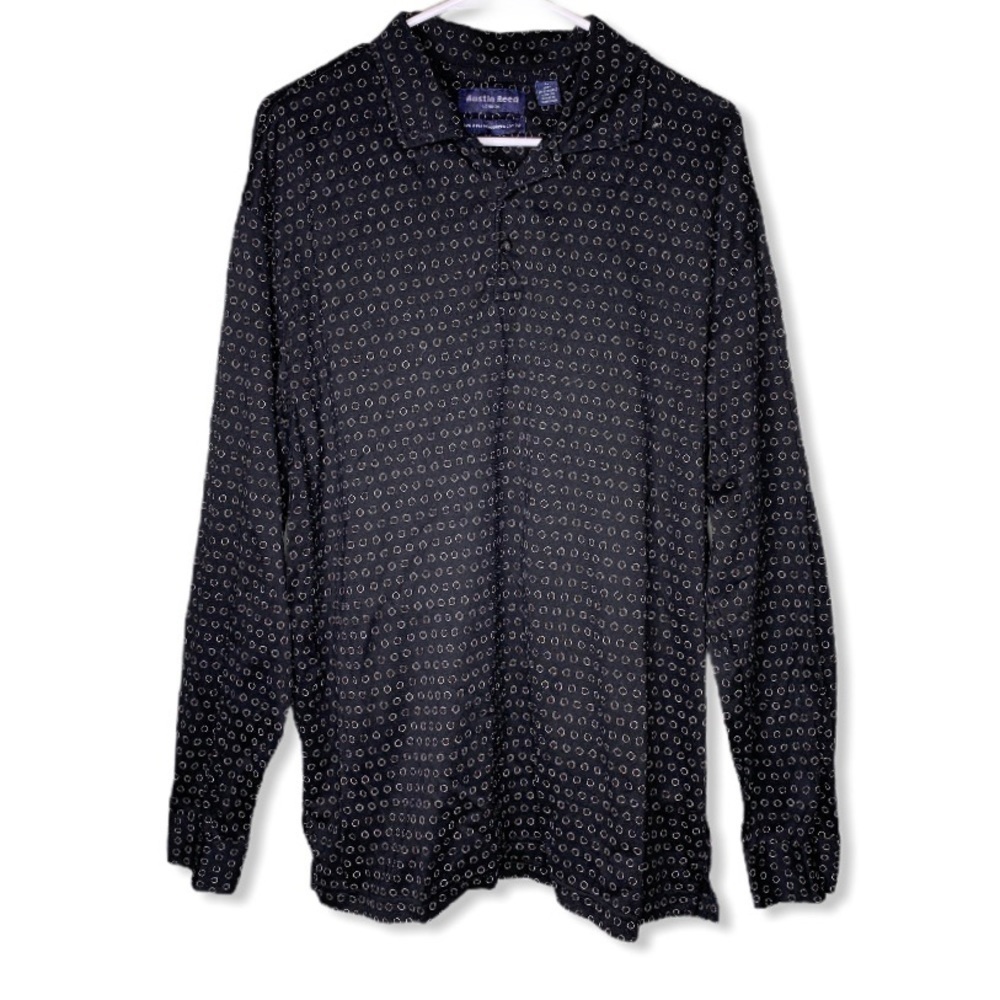 Austin Reed Half Button Down Shirt